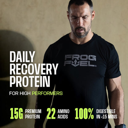 Frog Fuel Power Protein Collagen Protein Shot for Muscle Recovery  1 Fl Oz (Pack of 24)